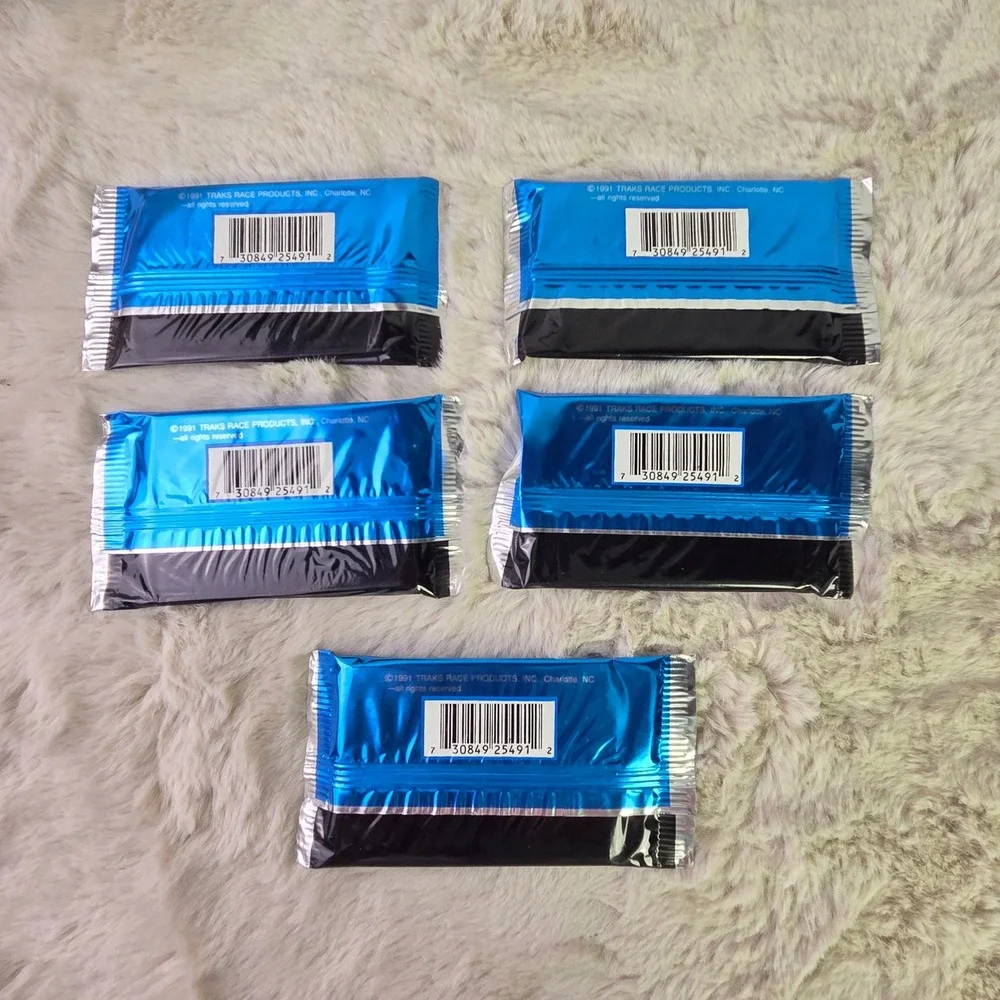 5 Pack Lot 1991 Traks Premier Edition Racing Cards Unopened Sealed Wax Packs